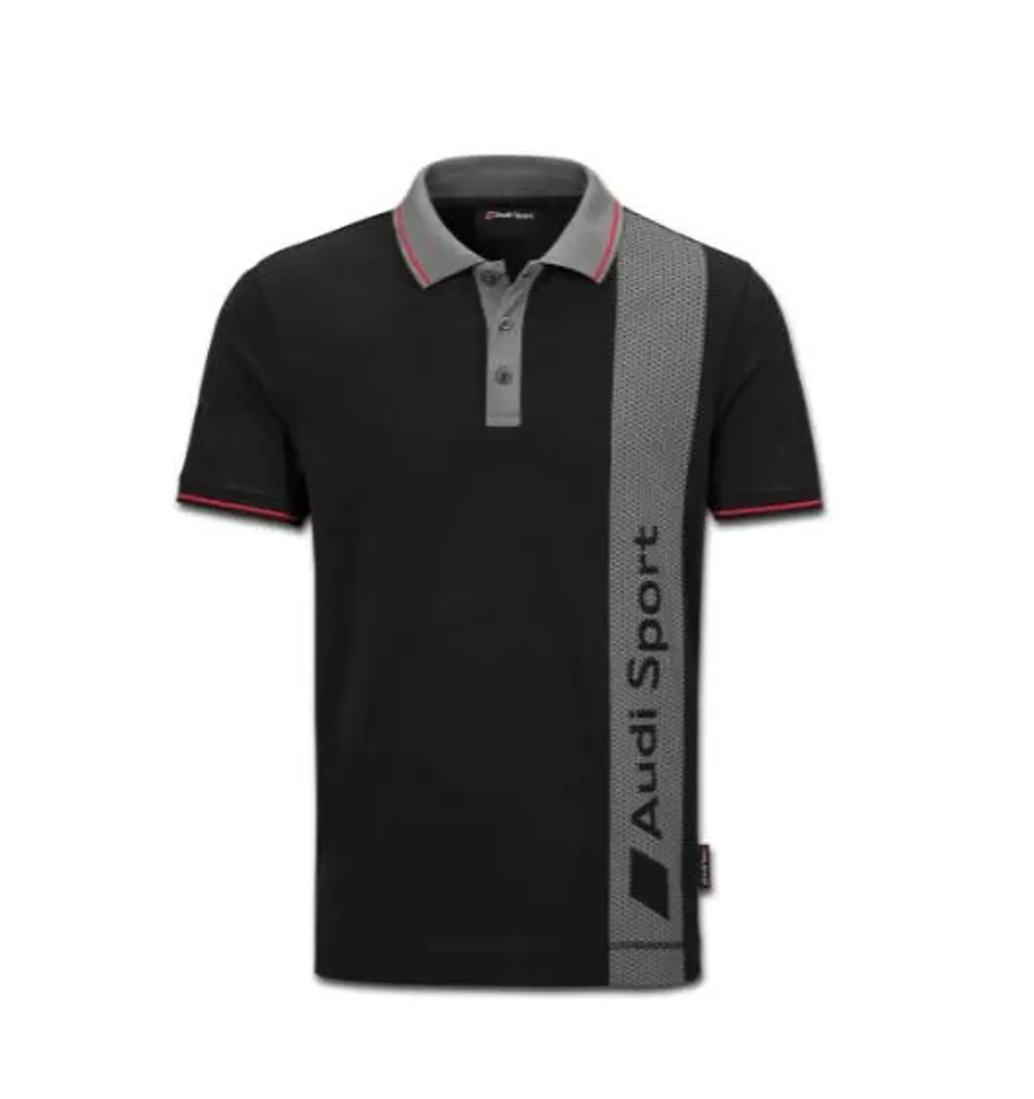 Audi Sport Herren Polo schwarz grau