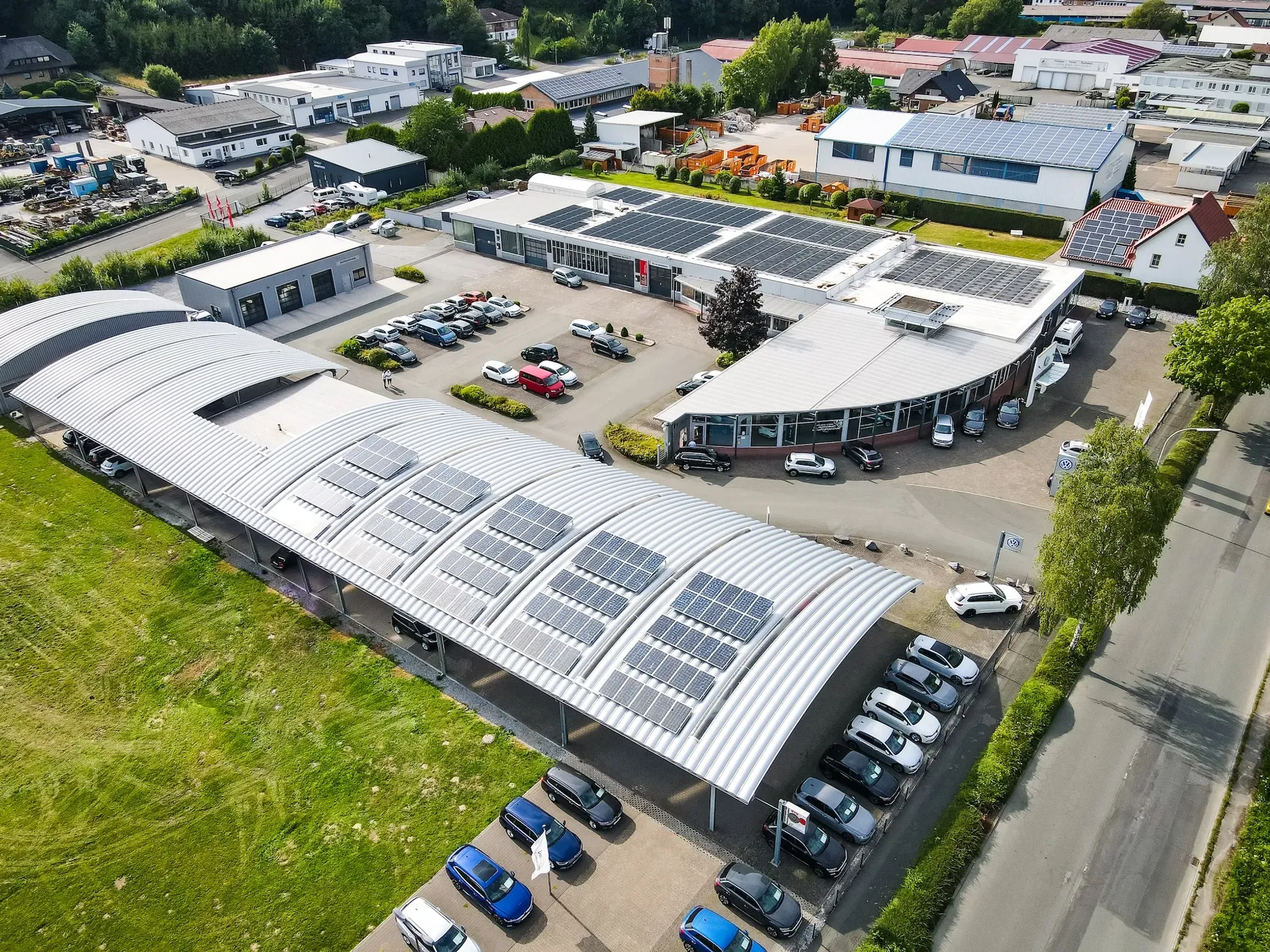 Auto Henke gesamte Autohaus aus der Luft